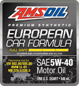 AMSOIL Euro 5W-40 synthetic motor oil